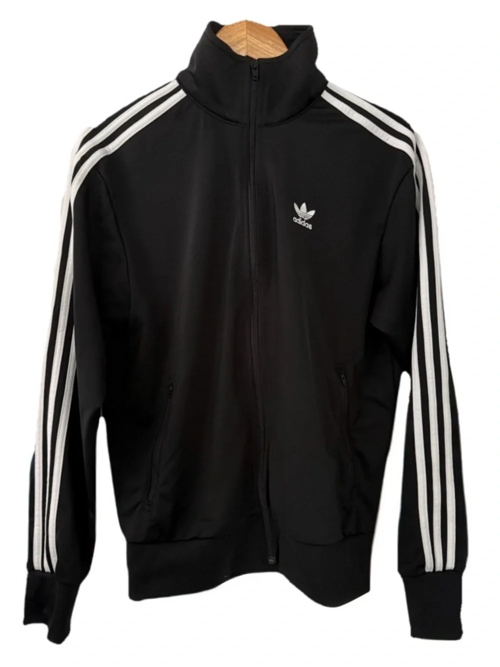 Adidas Originals Firebird Track Jacket Black White Trefoil Stripes Size S - Picture 2 of 8